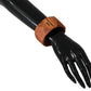 Costume National Brown Wooden Branded Bracelet