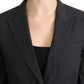 Dolce & Gabbana Gray Single Breasted Blazer Cotton Jacket