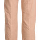 Ermanno Scervino Beige Mid Waist Cropped Cotton Trouser Pants