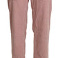 Ermanno Scervino Pink High Waist Straight Cotton Trouser Pants