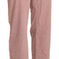 Ermanno Scervino Pink High Waist Straight Cotton Trouser Pants
