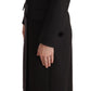 Dolce & Gabbana Gray Wool Cashmere Coat Crest Applique Jacket
