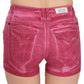 PLEIN SUD Pink Mid Waist Cotton Mini Denim Shorts