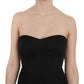 John Richmond Black Sequined Flare Ball Gown Dress