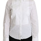 Dolce & Gabbana White Collared Long Sleeve Polo Shirt