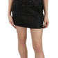 John Richmond Black Leather Studded Mini Shift Dress