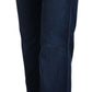 Just Cavalli Blue Low Waist Flared Leg Cotton Denim Jeans