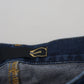 Just Cavalli Blue Low Waist Flared Leg Cotton Denim Jeans
