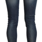 Acht Blue Washed Low Waist Skinny Cropped Denim Trouser