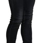 Acht Black Washed Low Waist Skinny Denim Jeans