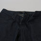 Exte Dark Blue Low Waist Straight Fit Women Denim Jeans