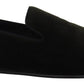 Dolce & Gabbana Green Velvet Slip On Mens Loafers Shoes
