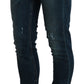 Acht Blue Washed Low Waist Skinny Denim Jeans