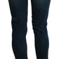 Acht Blue Washed Low Waist Skinny Denim Jeans