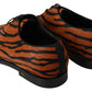 Dolce & Gabbana Orange Pony Hair Formal Dress Broque Shoes