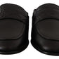 Dolce & Gabbana Black Leather Caiman Sandals Slides Slip Shoes