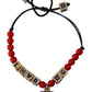 Dolce & Gabbana Red Blue Beaded DG LOVES LONDON Flag Branded Bracelet