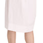 L'Autre Chose White Jacquard Plain Weave Stretch Midi Skirt