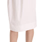 L'Autre Chose White Jacquard Plain Weave Stretch Midi Skirt