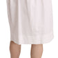 L'Autre Chose White Jacquard Plain Weave Stretch Midi Skirt