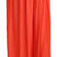 Jucca Orange Crepe Pleated Trapeze Viscose Maxi Skirt