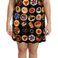Dolce & Gabbana Black Desserts Shift Mini Viscose Dress