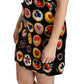 Dolce & Gabbana Black Desserts Shift Mini Viscose Dress