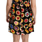 Dolce & Gabbana Black Desserts Shift Mini Viscose Dress