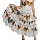 Dolce & Gabbana White Rooster Sheath Midi Cotton Dress