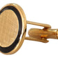 Dolce & Gabbana Gold Plated Brass Round Pin Men Cufflinks