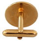 Dolce & Gabbana Gold Plated Brass Round Pin Men Cufflinks