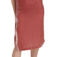PINKO Pink Lace Spaghetti Strap Side Slit Shift Midi Dress