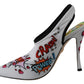 Dolce & Gabbana White WOW Neoprene Stretch Pumps Shoes