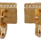 Dolce & Gabbana Gold Plated Sterling 925 Silver Crystal Accessory Cufflinks