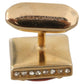 Dolce & Gabbana Gold Plated Sterling 925 Silver Crystal Accessory Cufflinks