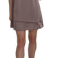 PINK MEMORIES Purple Spaghetti A-line Mini Silk Dress