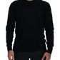 Dolce & Gabbana Black Virgin Wool Crewneck Pullover  Sweater