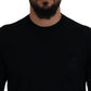 Dolce & Gabbana Black Virgin Wool Crewneck Pullover  Sweater