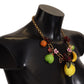 Dolce & Gabbana Gold Brass Sicily Fruits Roses Statement Necklace