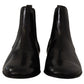Dolce & Gabbana Black Leather Derby Boots Ankle