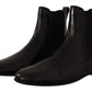 Dolce & Gabbana Black Leather Derby Boots Ankle