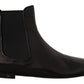 Dolce & Gabbana Black Leather Derby Boots Ankle