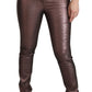 Dolce & Gabbana Purple Metallic High Waist Skinny Cotton Pants