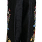 Dolce & Gabbana Black Brocade Floral Sequined Beaded Pants