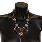 Dolce & Gabbana Gold Brass Floral Sicily Charms Statement Necklace