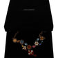 Dolce & Gabbana Gold Brass Floral Sicily Charms Statement Necklace