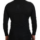 Dolce & Gabbana Gray Cashmere V-neck Gold Heart Sweater