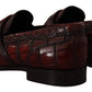 Dolce & Gabbana Bordeaux Exotic Leather Dress Derby  Shoes