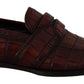 Dolce & Gabbana Bordeaux Exotic Leather Dress Derby  Shoes