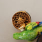 Dolce & Gabbana Gold Brass Wood Parrot Hoop Clip-on Jewelry Dangling Earrings